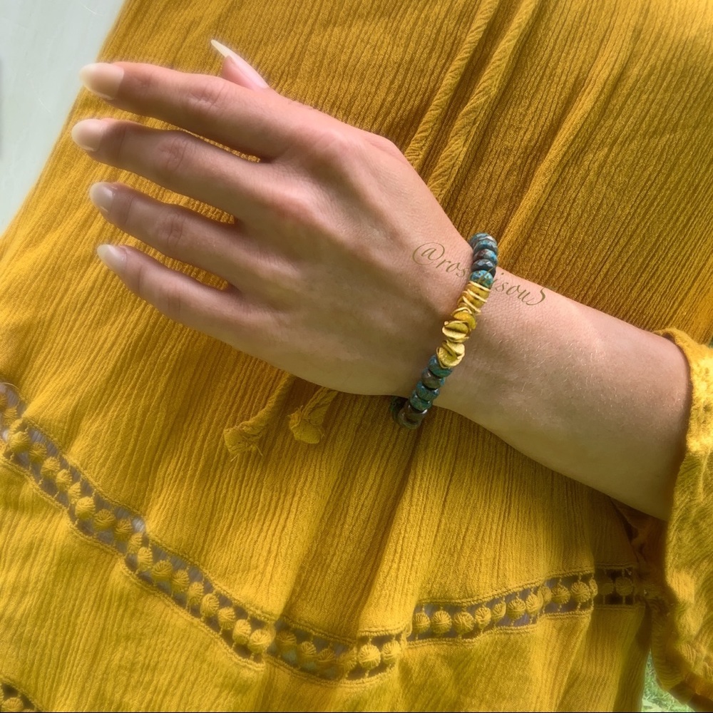 ✨Ocean Jasper + 24k Gold Mala Bracelet